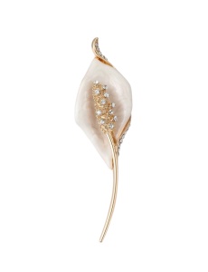 Brosa floare crinul Cala, dimensiuni 7.5 x 2.2 cm