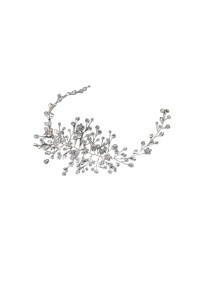 Clama de par pentru mireasa cu decoratiuni de cristal artificial, prindere usoara, 30 cm, The Casius.® - Img 2