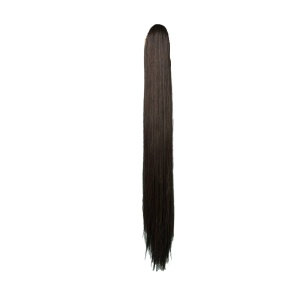 Coada de par extensie Ponytail, par drept, 60 cm, culoarea saten inchis - Img 6