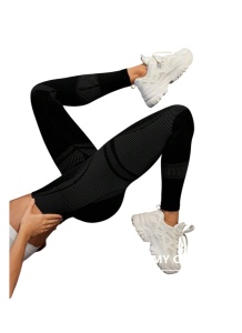 Colanti material respirabil, model Studio, potriviti pentru yoga, fitness, marimea L, culoarea negru, theCasius.®