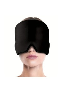 Masca pentru migrene, comprese, contra oboselii, durerilor de cap, tensiunii, cu gel rece/cald, marime universala, culoarea negru
