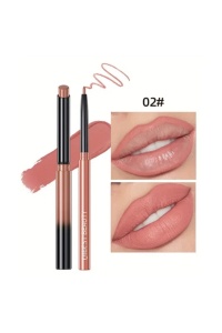 Set Lip kit format din creion de buze si ruj solid, ultrarezistent, culori pigmentate, culoarea 002