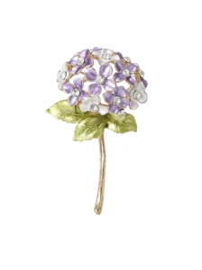 Brosa floare Hortensie, dimensiuni 5.4 x 3.3 cm - Img 3
