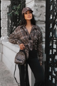 Cămașă de flanel BLINK - Maro