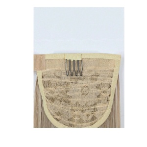 Extensie de par tip coada cu accesoriu de prindere, infasurat in jurul parului, lungime 55 cm, culoarea blond - Img 5