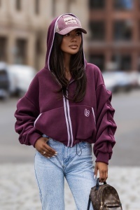 Hanorac SNUG fleece - Prune