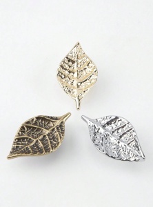 Maner frunza vintage pentru dulap si sertar, stil nordic, design decorativ elegant - Img 3