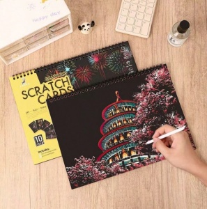Set de 10 coli razuibile, Scratch Book design Orasele Lumii, varianta Clasic, activitate relaxanta pentru copii si adulti - Img 5