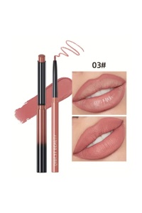 Set Lip kit format din creion de buze si ruj solid, ultrarezistent, culori pigmentate, culoarea 003 - Img 2