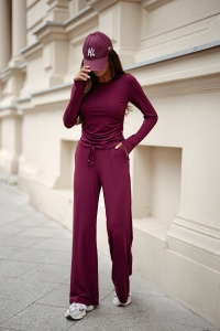 Set mâneci lungi SHIRA - Burgundy - Img 2