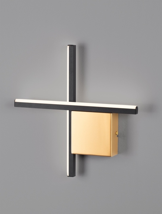 Aplica perete decorativa Cross Negru / Auriu periat 30 x 4 x 30 cm - Img 4