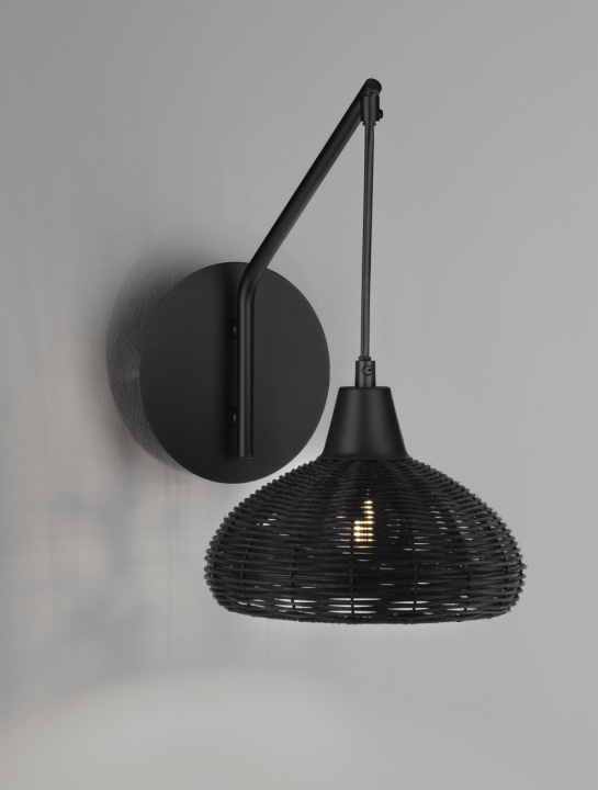Aplica perete decorativa Fado Negru 20,5 x 14 x 40 cm - Img 3