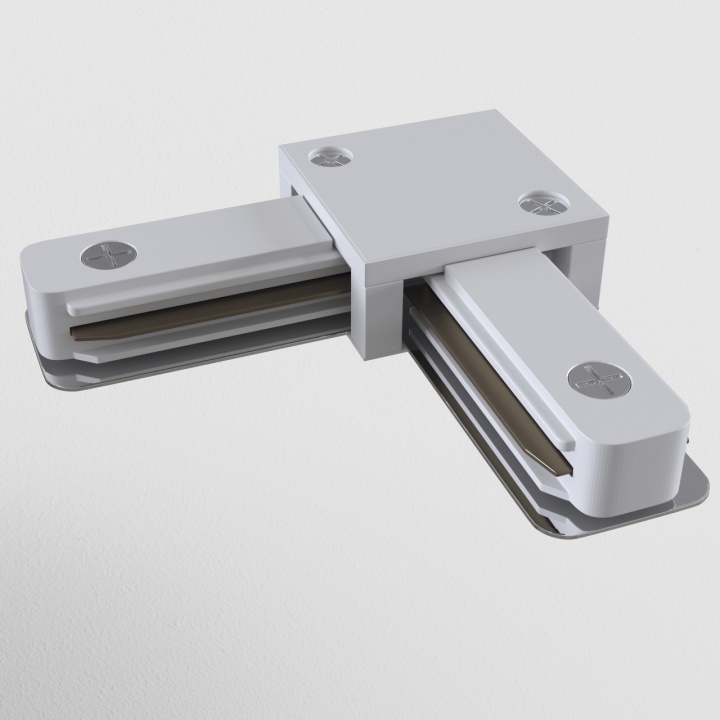 Conector colt Sine cu proiectoare Unity - Alb - Img 2