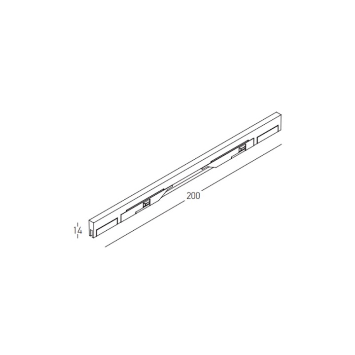 Conector liniar pentru sina magnetica 5mm Minima - Negru mat - Img 3