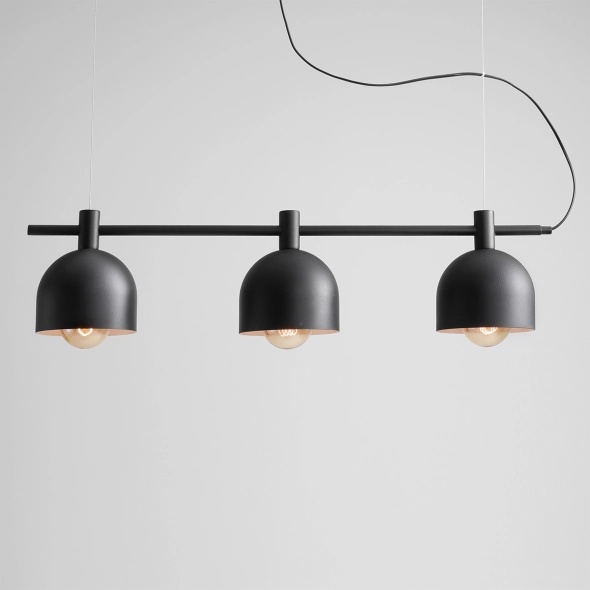 Corp de iluminat suspendat Beryl 83 cm 3xE27 - Negru - Img 4