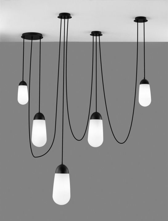 Corp de iluminat suspendat Blaky Opal / Negru Ø170 x H 300 cm - Img 4