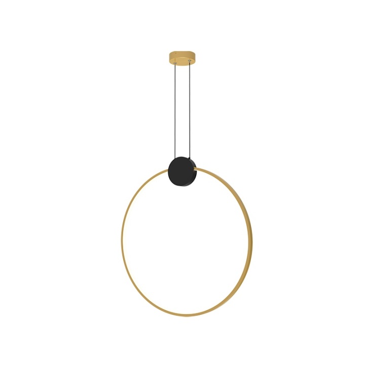 Corp de iluminat suspendat Elba 3000K - Negru mat, Gold Matt - Img 2