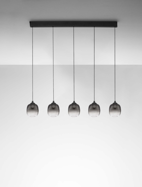 Corp de iluminat suspendat Kita Gradient Smokey / Negru 102 x 12 x 120 cm - Img 3