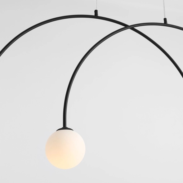 Corp de iluminat suspendat Lea 129 cm 4xE14 - Negru - Img 5
