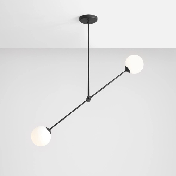 Corp de iluminat suspendat Ohio 108 cm 2xE14 - Negru - Img 4
