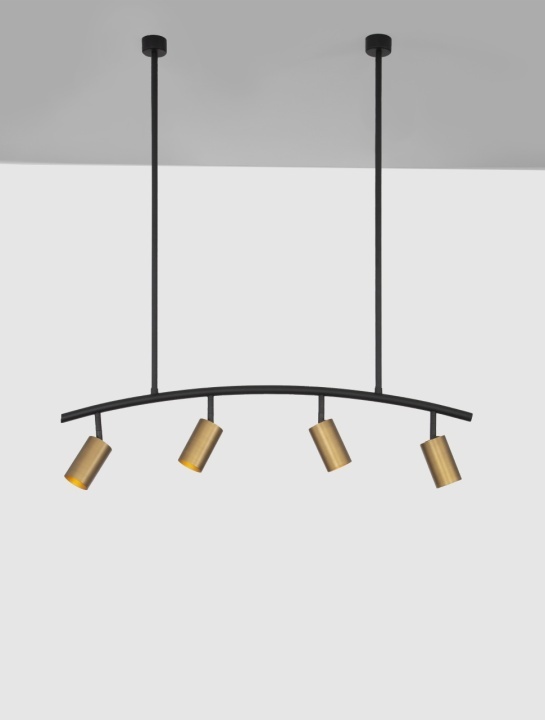 Corp de iluminat suspendat Pogno Negru / Auriu Ø96,5 x H 90 cm - Img 4