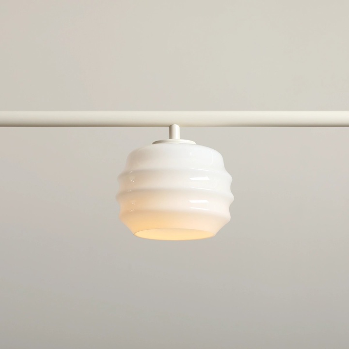 Corp de iluminat suspendat Puff 108 cm 3xE27 - Alb bumbac - Img 2