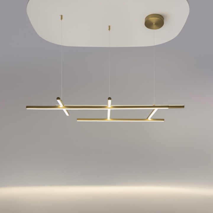 Corp de iluminat suspendat Radiance L 115.6 x l 80 cm 3000K - Auriu - Img 2