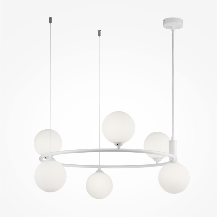 Corp de iluminat suspendat Ring Ø 58 cm G9 - Alb - Img 6
