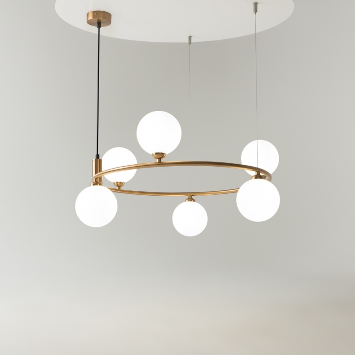 Corp de iluminat suspendat Ring Ø 58 cm G9 - Cupru - Img 2