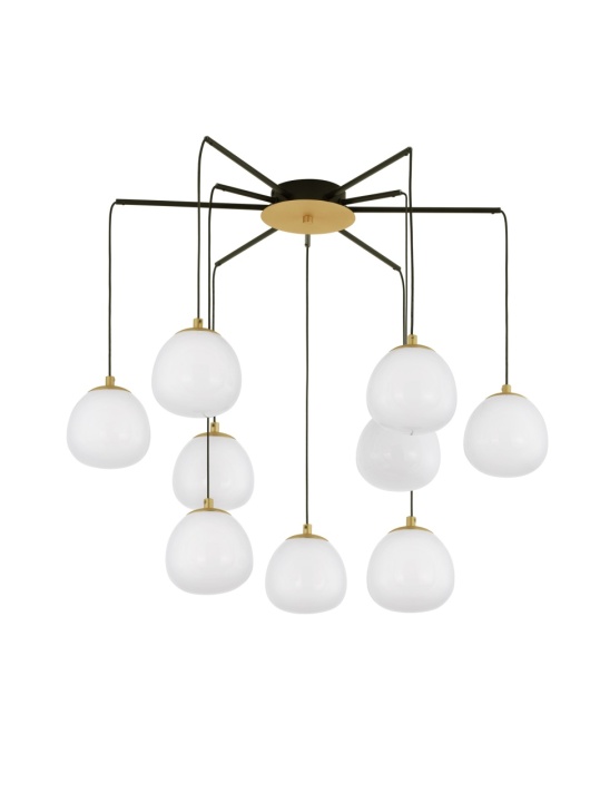 Corp de iluminat suspendat The Egg Opal / Auriu Ø75 x H 70 cm - Img 2