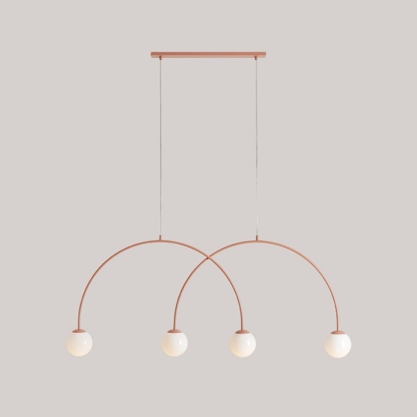 Corp de iluminat suspendat Una 149 cm 4xE14 - Coral - Img 3