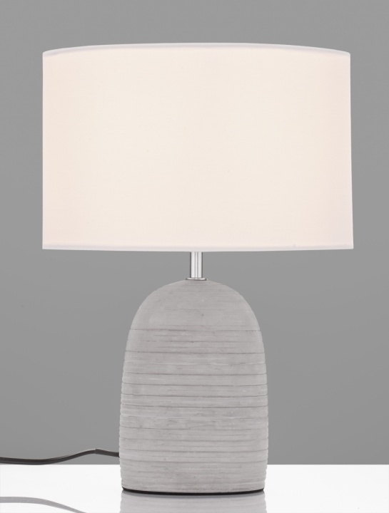 Lampa de masa Chempo Gri / Alb Ø25 x H 35 cm - Img 4