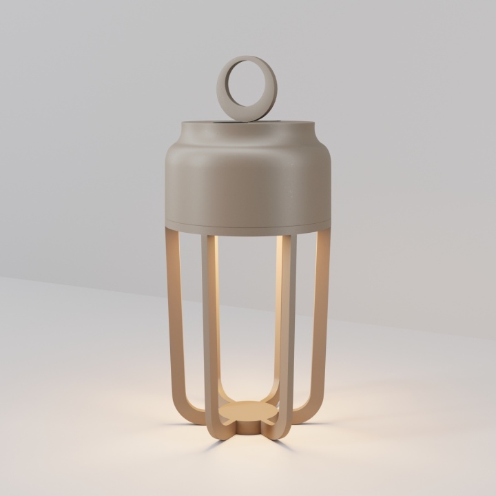 Lampă de masă Vetra Ø 10 cm - Beige - Img 2