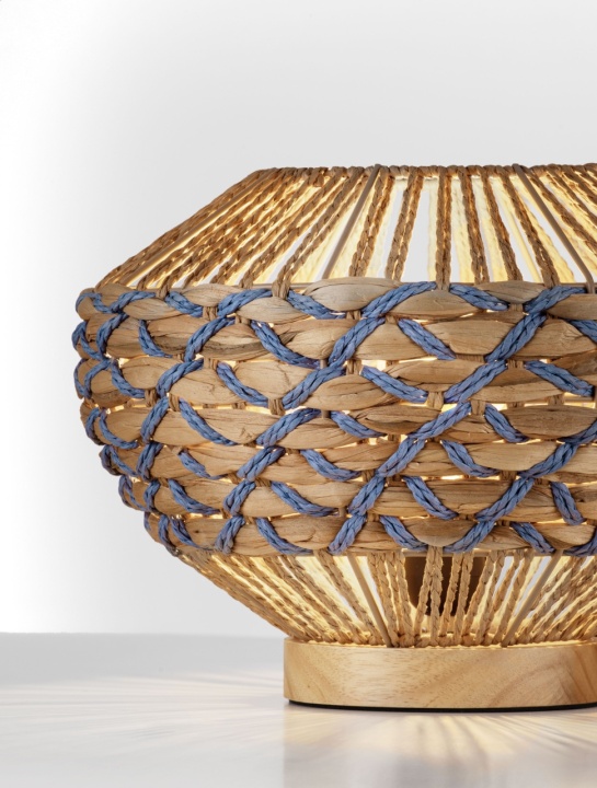 Lampa masa / veioza Μαpi Natural / Blue Ø31 x H 24 cm - Img 5