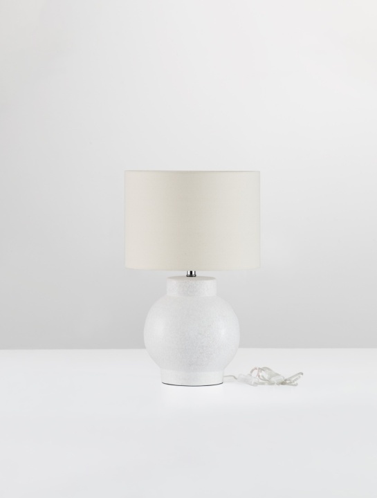 Lampa masa / veioza Zema Beige / Alb Ø30 x H 46 cm - Img 3