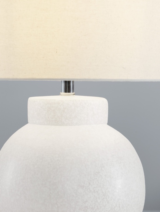 Lampa masa / veioza Zema Beige / Alb Ø30 x H 46 cm - Img 5