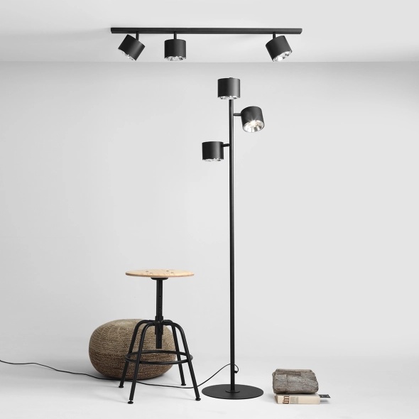 Lampadar Bot Negru 3xGU10 - Img 2