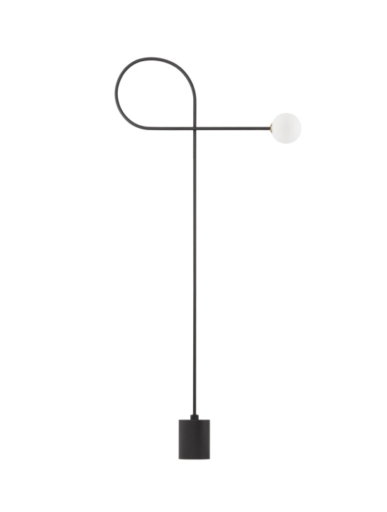 Lampadar Dedalo Negru / Opal 74 x 12 x 150 cm - Img 2