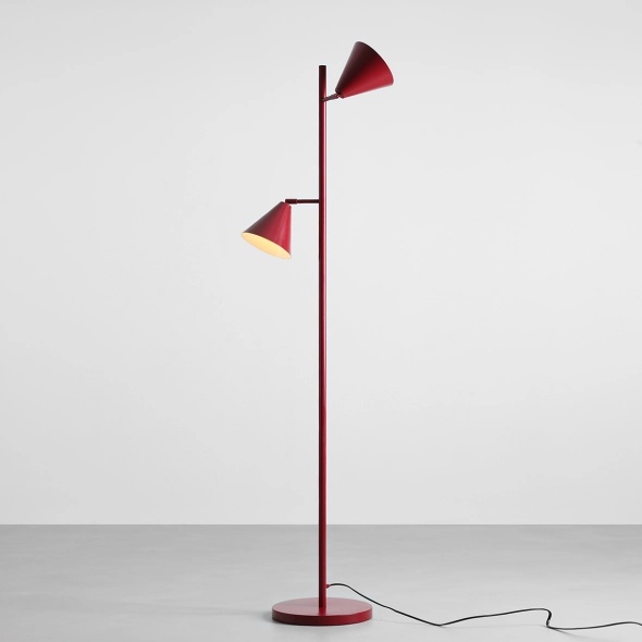 Lampadar Form 2xE27 - Roșu vin - Img 2