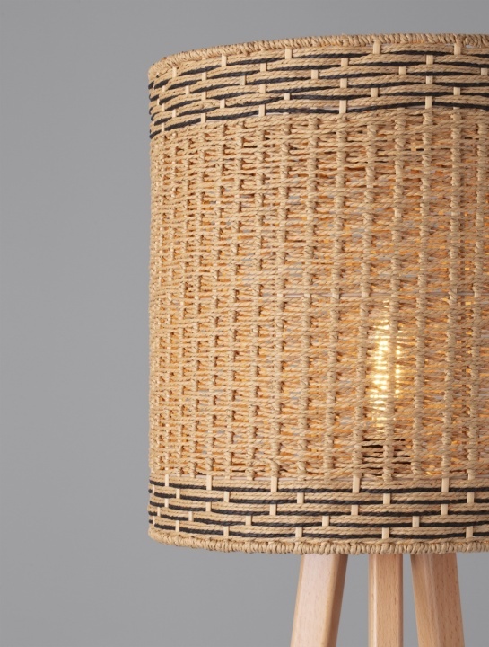 Lampadar Plette Natural / Negru Ø39 x H 165 cm - Img 5