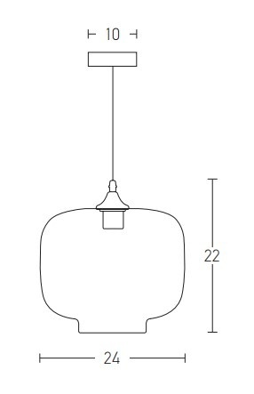 Pendul Aurea 1xE27 - Gri fumuriu - Img 4