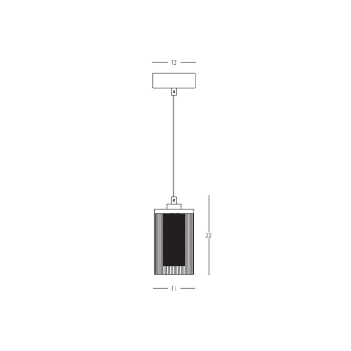 Pendul Cilindro Oro LED 3000K - Gold Matt - Img 2