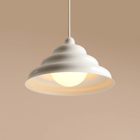 Pendul Fala Crem deschis M 23 cm 1xG9 - Img 3