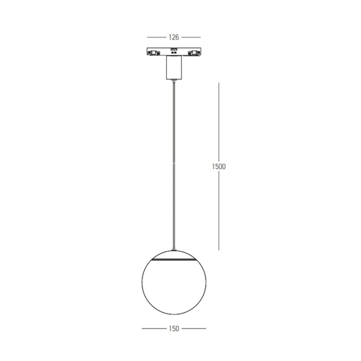 Pendul magnetic GLOBE sina magnetica 3mm Micro - 10W, 3000K, Negru - Img 4