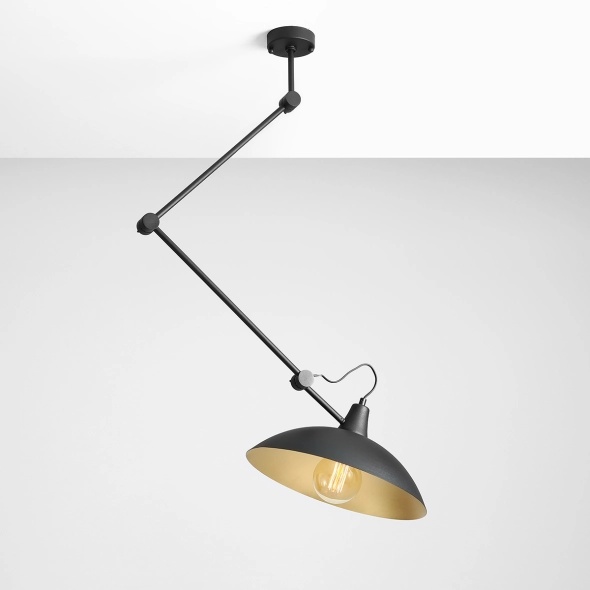 Pendul Melos 50 cm 1xE27 - Negru + Auriu - Img 3
