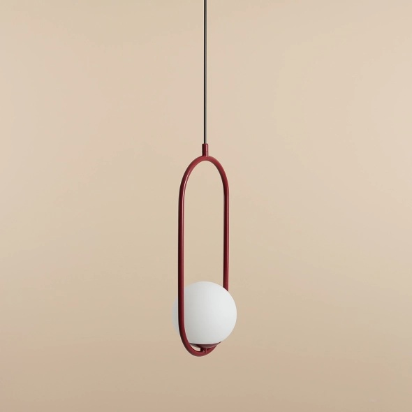 Pendul Riva 18,5 cm 1xE14 - Roșu vin - Img 3