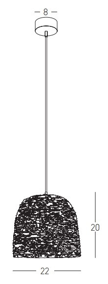 Pendul Spiga Naturale LED integrat - Negru, Natural - Img 4