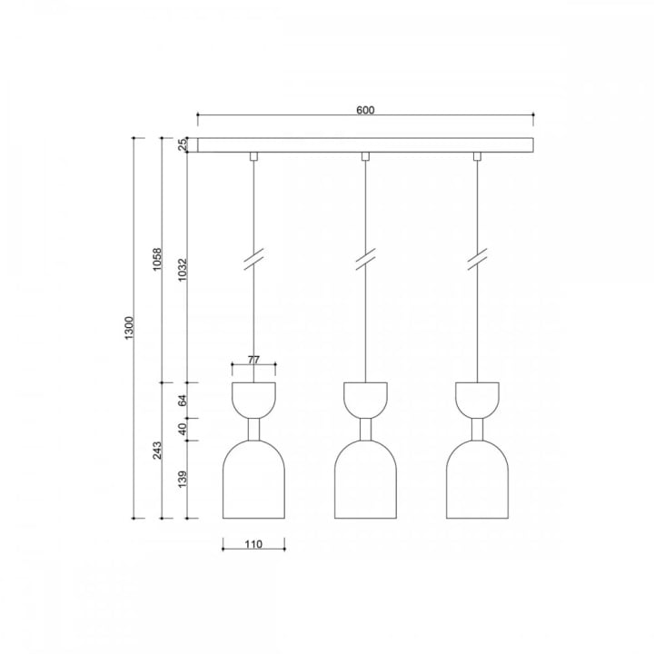 Pendul SUPURU 3L black triple brass, negru / auriu - Img 3