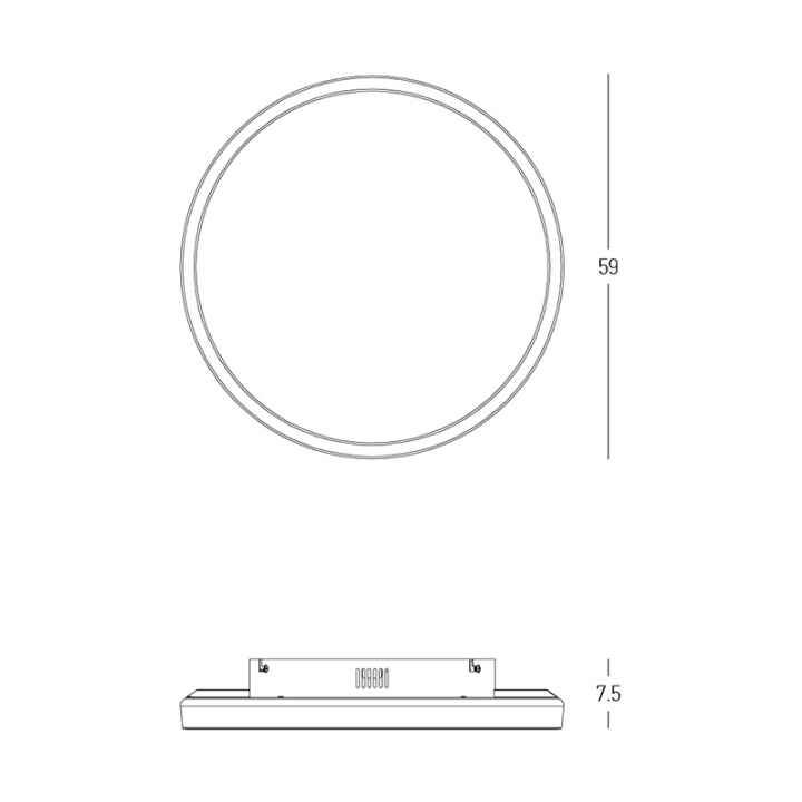 Plafonieră Disco Lumina LED 2700-3000-4000K - Negru - Img 2