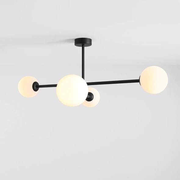 Plafoniera Pinne 4 Negru 87 cm 4xE14 - Img 3